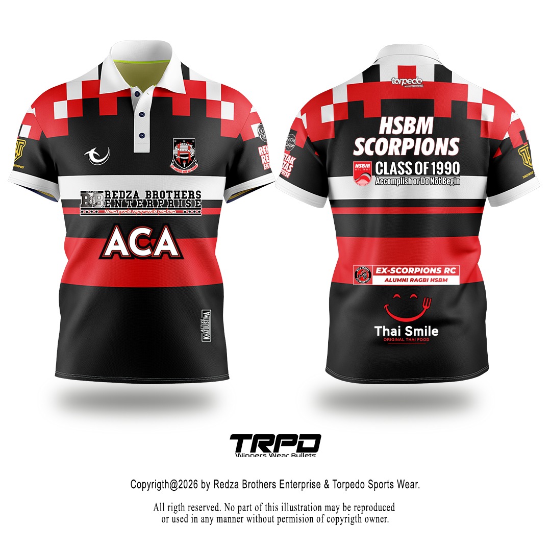 2026 HSBM Scorpions Rugby Polo Replica Jersey Kids
